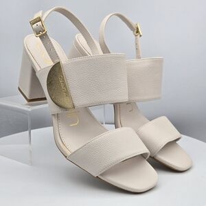 Calvin Klein Open Toe Gold Plated Sandals NWOT